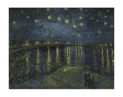 Art Print//Poster 11x14 inches Starlight Over The Rhone by Vincent Van Gogh
